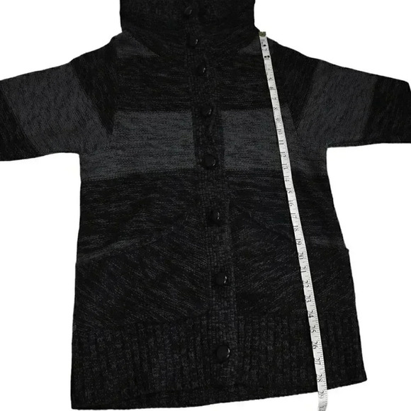 Banana Republic 100% Merino Wool Striped Cardigan  Button Front Sweater Medium - Picture 9 of 11